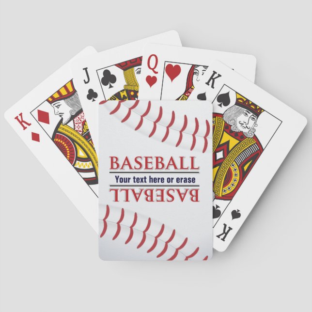 Cartas de juego de béisbol de personalizable (Reverso)