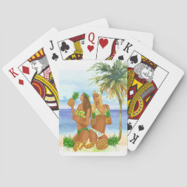 Cartas de juego de belleza tropical