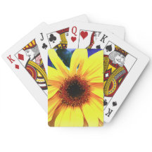 Cartas de juego de bicicleta de girasol