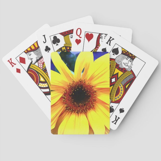 Cartas de juego de bicicleta de girasol (Reverso)
