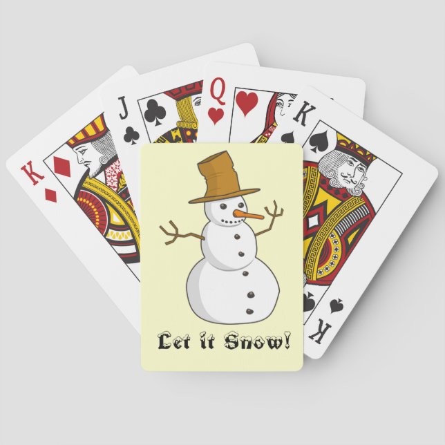 Cartas de juego de bicicleta "Deja que nieve" (Reverso)