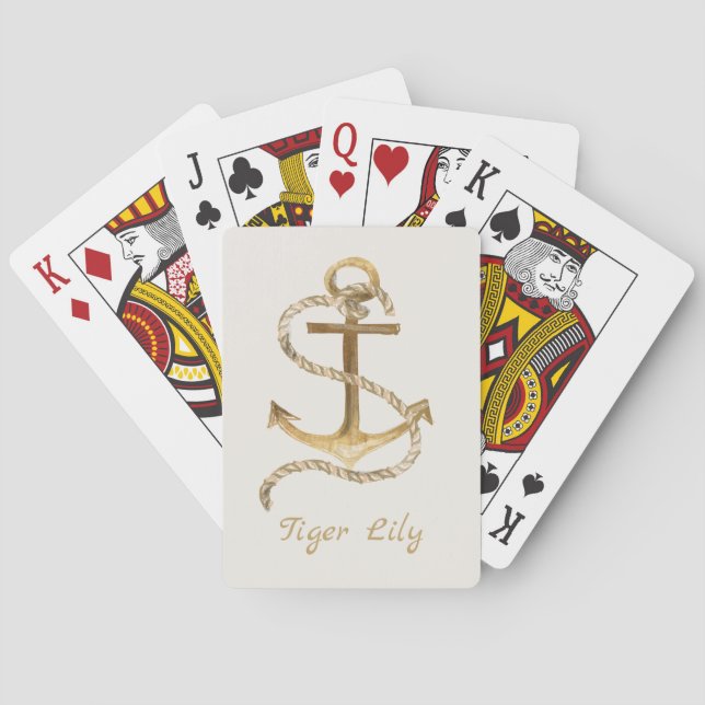 Cartas de juego de bicicletas de Anclaje Náutico (Reverso)
