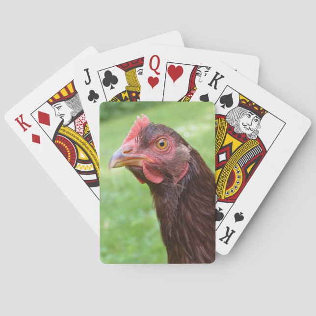 Cartas de juego de bicicletas de pollo rojo (Reverso)