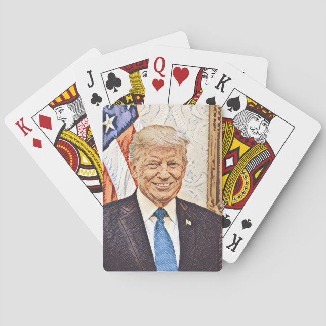 Cartas de juego de bicicletas del presidente Donal (Reverso)