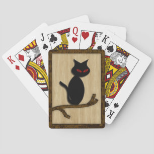 Cartas de juego de bicicletas para gatos malvados
