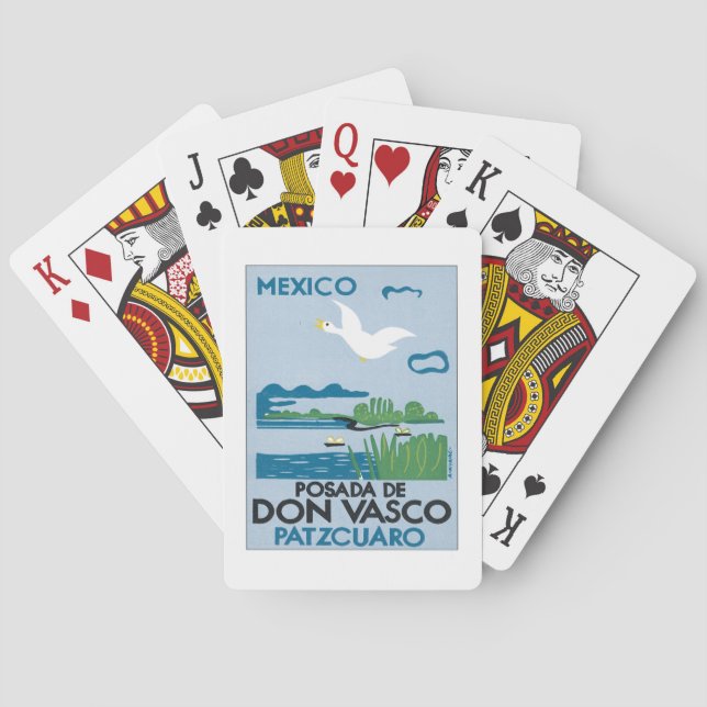 Cartas de juego de bicicletas patzcuaro de México (Reverso)