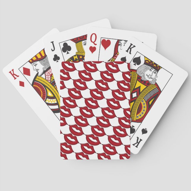 Cartas de juego de bicicletas Red Hot Lips (Reverso)