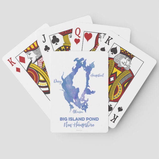 Cartas de juego de Big Island Pond (Reverso)