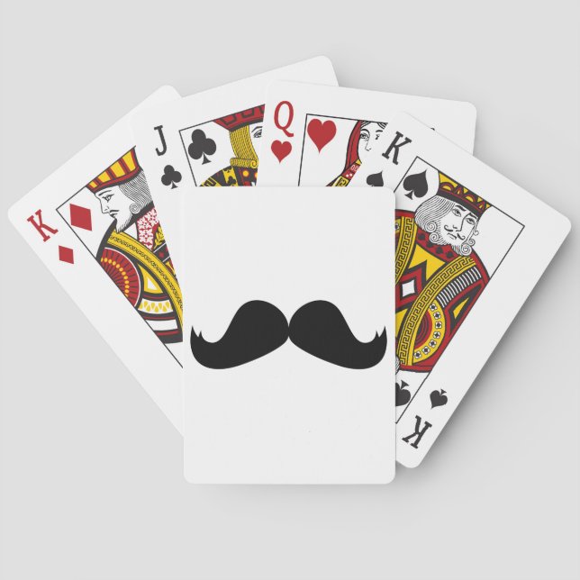 Cartas de juego de bigote (Reverso)