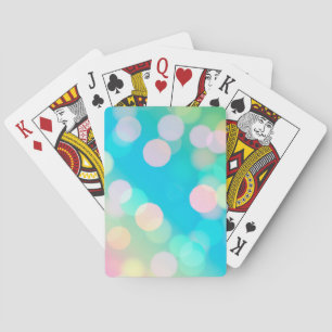 Cartas de juego de Blue Bokeh