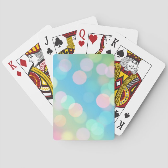 Cartas de juego de Blue Bokeh (Reverso)