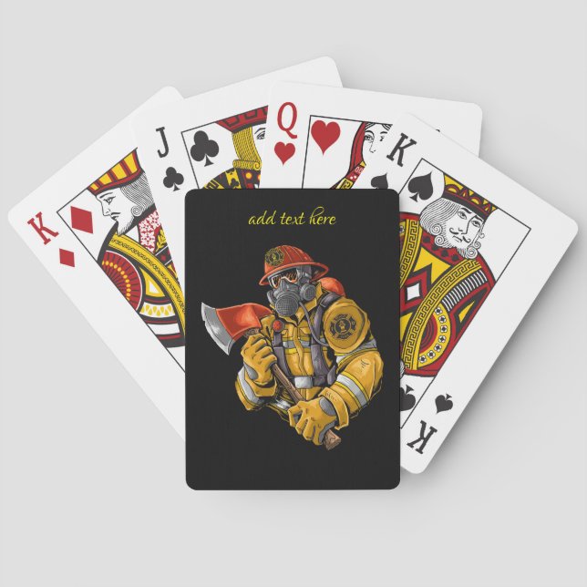 Cartas de juego de bomberos (Reverso)