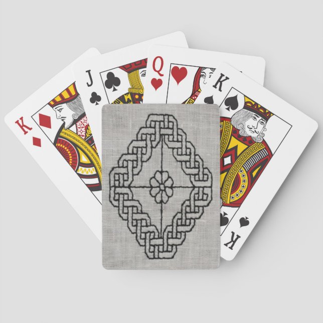 Cartas de juego de bordado Blackwork (Reverso)