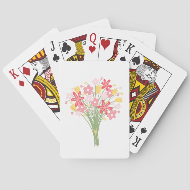 Cartas de juego de Bouquet para flores (Reverso)