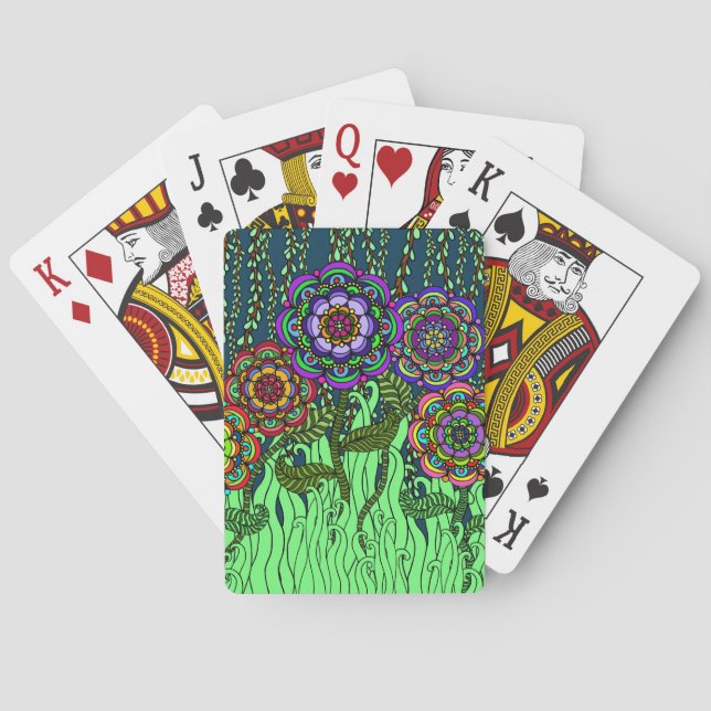 Cartas de juego de brillo de jardín (Reverso)
