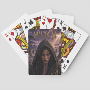 Cartas de juego de bruja, carta de póquer