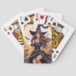 Cartas de juego de brujas de Halloween