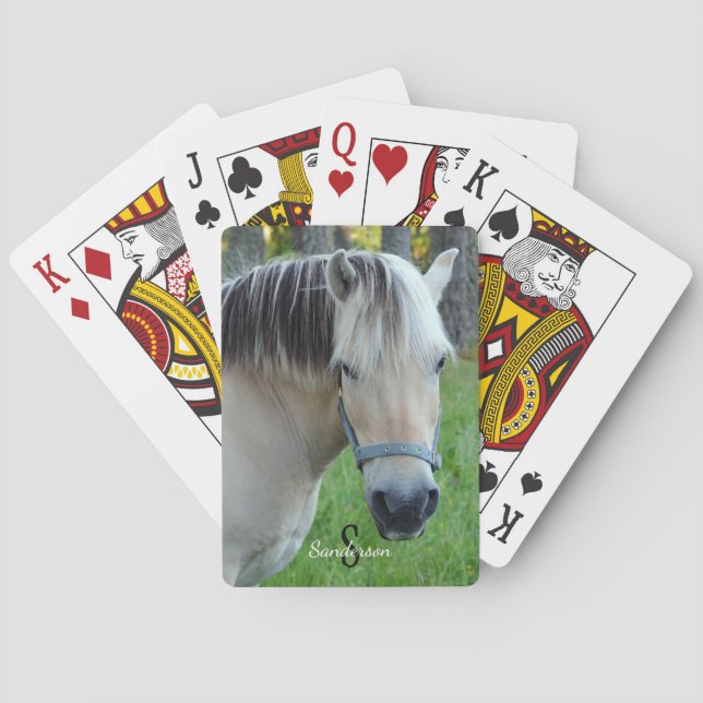Cartas de juego de caballo de Fjord noruego (Reverso)