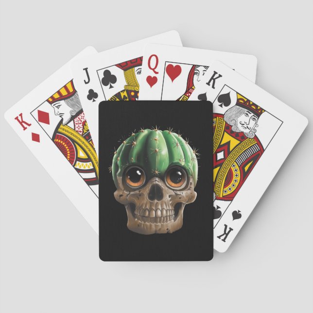 Cartas de juego de Cactus de Calavera (Reverso)