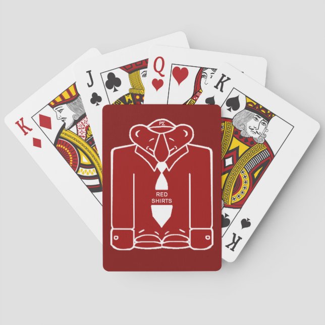 Cartas de juego de camisas rojas (Reverso)