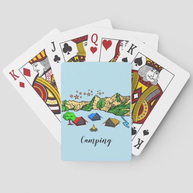 Cartas de juego de Camping (Reverso)