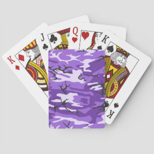 Cartas de juego de camuflaje morado