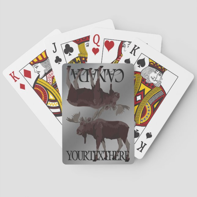 Cartas de juego de Canadá Personalizado tarjetas d (Reverso)