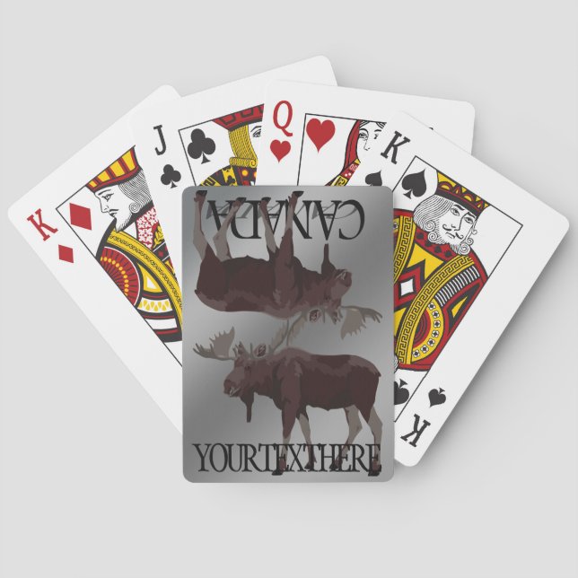 Cartas de juego de Canadá Personalizado tarjetas d (Reverso)
