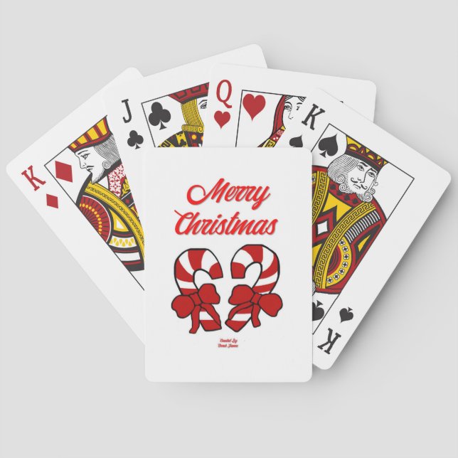 Cartas de juego de Candy Canes para navidades (Reverso)
