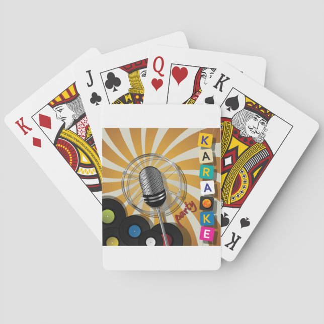 Cartas de juego de cantantes de Fiesta de karaoke (Reverso)