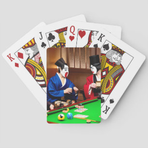 Cartas de juego de cara de Kabuki Poker