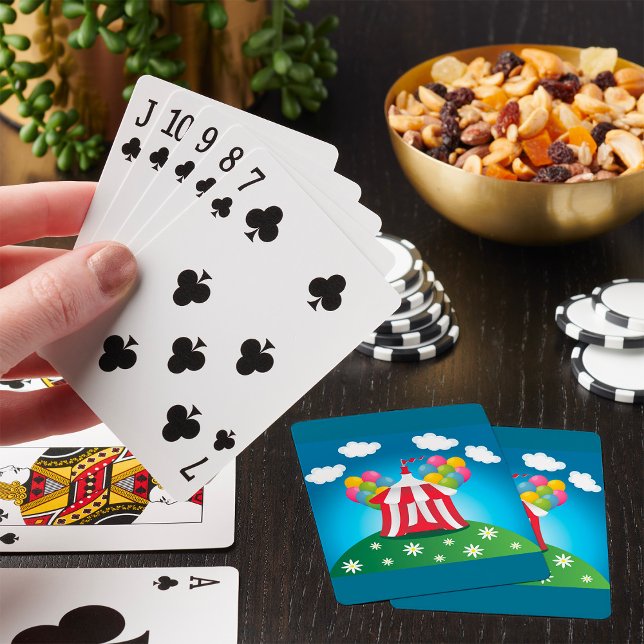 Cartas de juego de carpas de circo rojo (Subido por el creador)