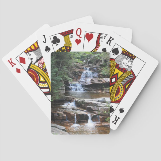 Cartas de juego de cascadas en cascada (Reverso)