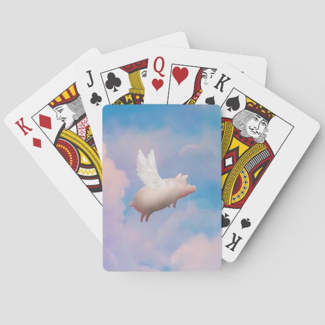 cartas de juego de cerdo volando (Reverso)
