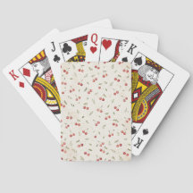 Cartas de Juego de Cerezas Vintage