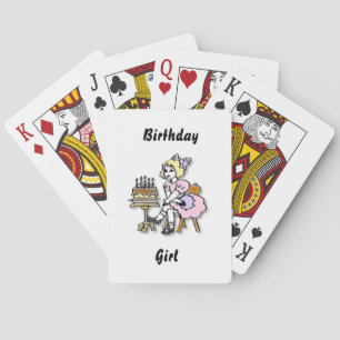 Cartas de juego de Chica de cumpleaños
