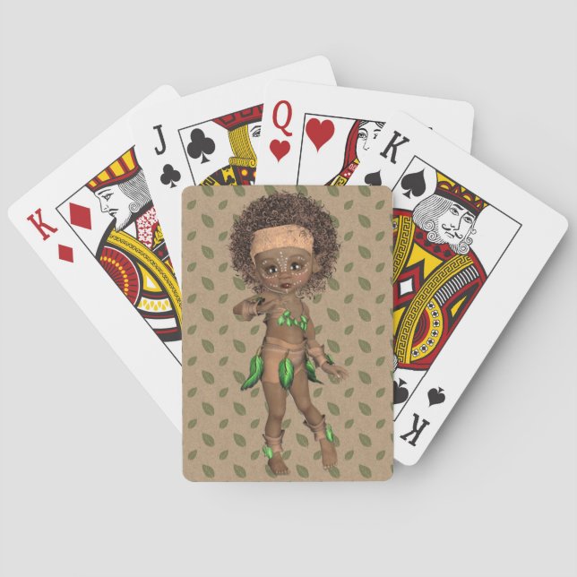 Cartas de juego de Chicas africanos (Reverso)