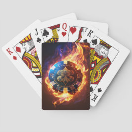 Cartas de juego de Chip de Poker Flaming