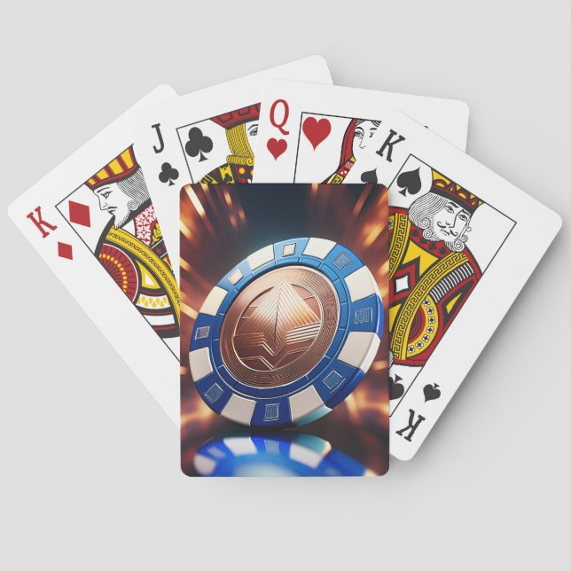Cartas de juego de Chip de póquer (Reverso)