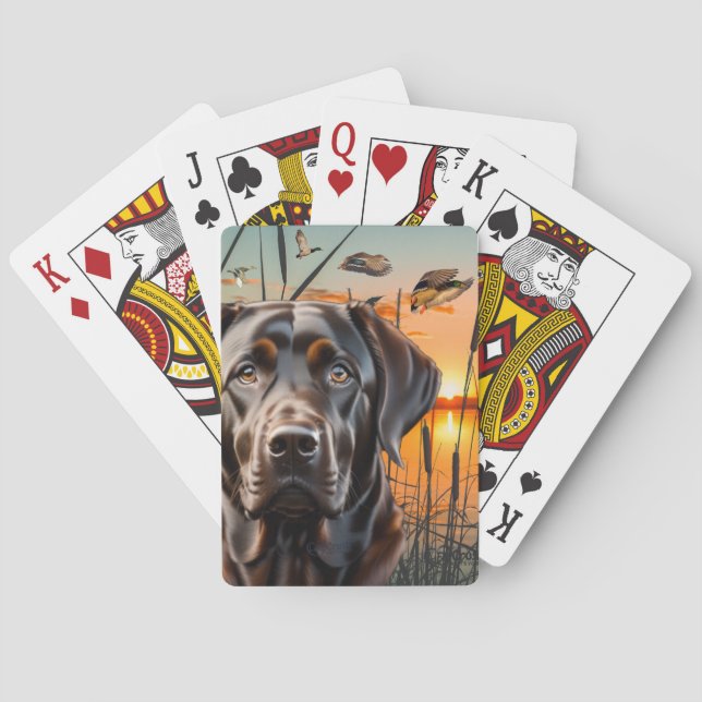 Cartas de juego de chocolate Labrador, Labrador (Reverso)