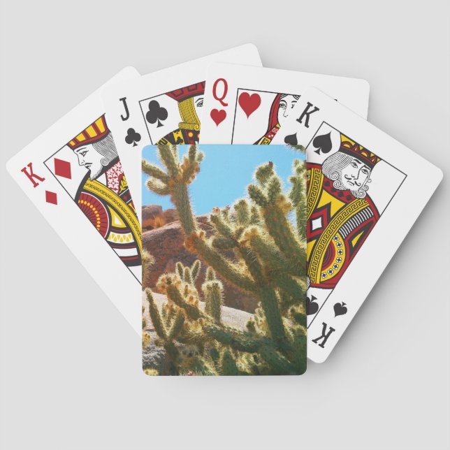 Cartas de juego de Cholla Cactus del Suroeste del  (Reverso)