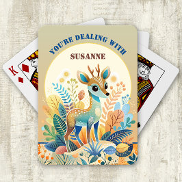 Cartas de juego de ciervos Personalizados de niños