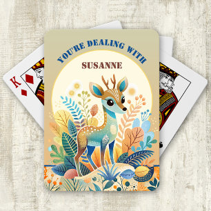 Cartas de juego de ciervos Personalizados de niños