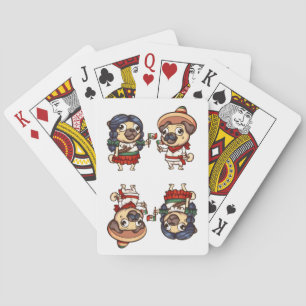 Cartas de juego de Cinco De Mayo Pugs
