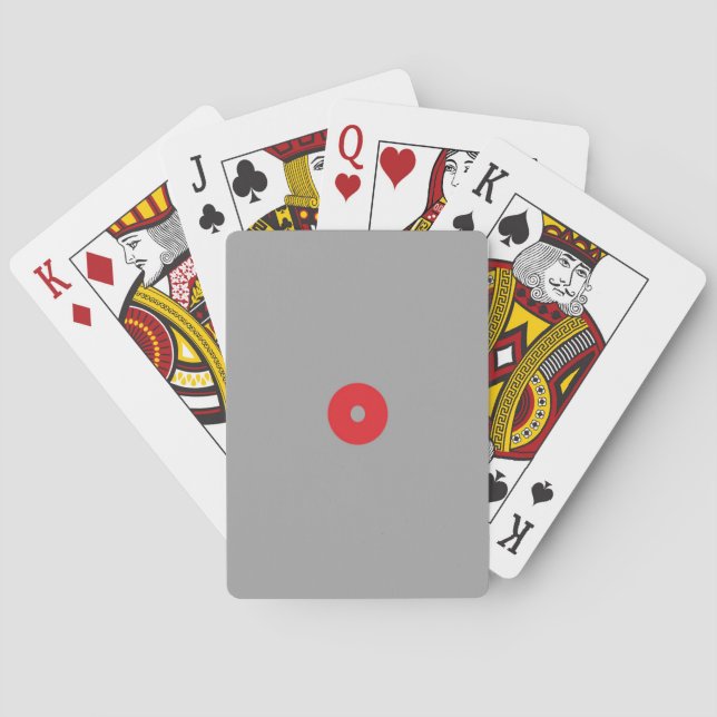 Cartas de juego de círculo rojo (Reverso)