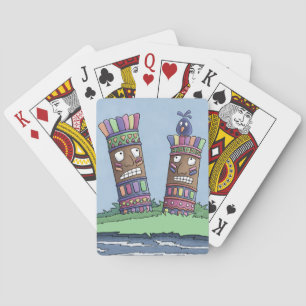 Cartas de juego de ciruela de aves tiki