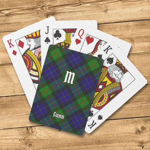 Cartas de juego de Clan Gunn Tartan
