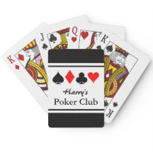 Cartas de juego de club de póquer personalizadas c
