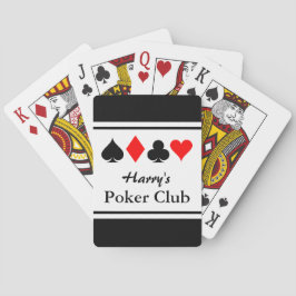 Cartas de juego de club de póquer personalizadas c
