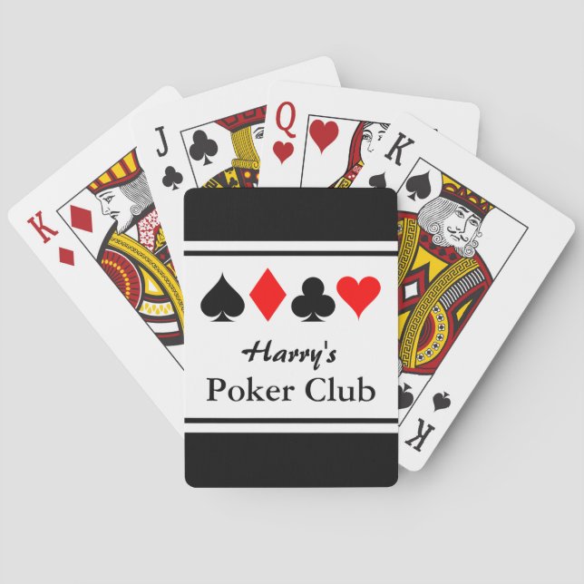 Cartas de juego de club de póquer personalizadas c (Reverso)
